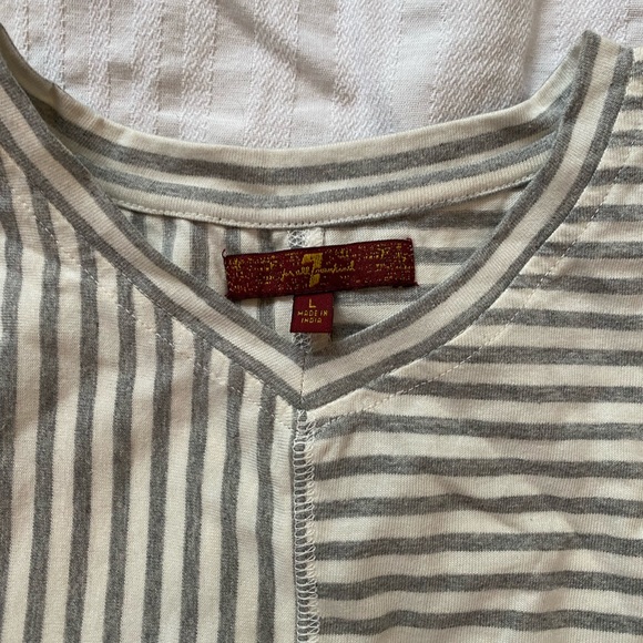 Girls large striped short sleeve tee - Picture 3 of 4